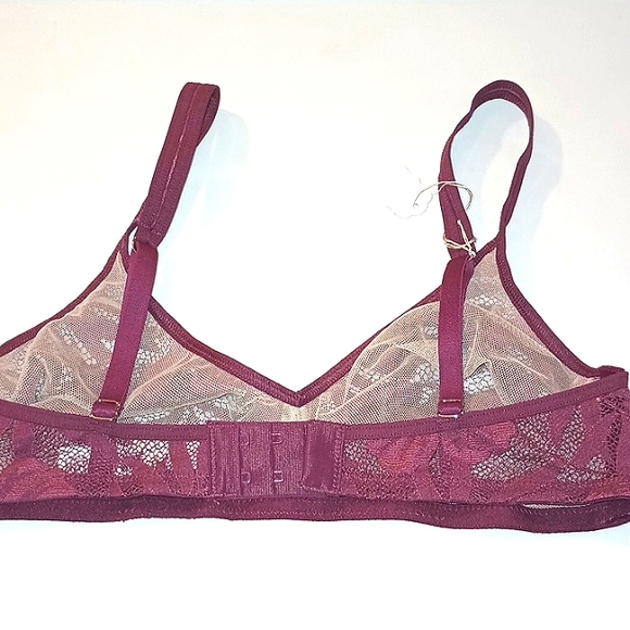 HANRO LUXURY MOMENTS BURGUNDY LACE BRAS(Available Only In Olive Green) - Picture 4 of 4